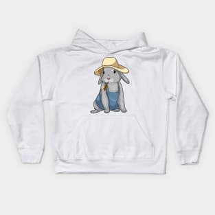 Rabbit Farmer Wheat Kids Hoodie